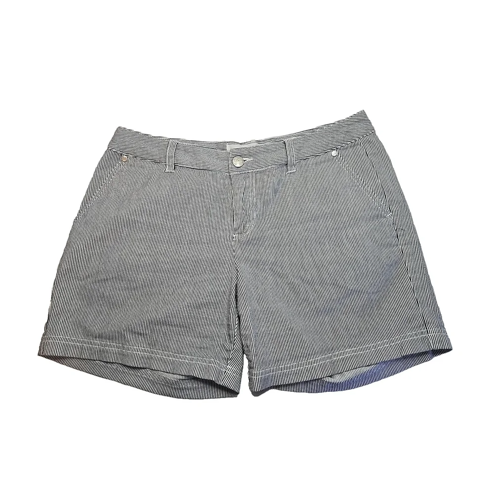 Carve Designs Seersucker Stripe Shorts Blue White Mid Rise Summer 4 - Picture 2 of 10